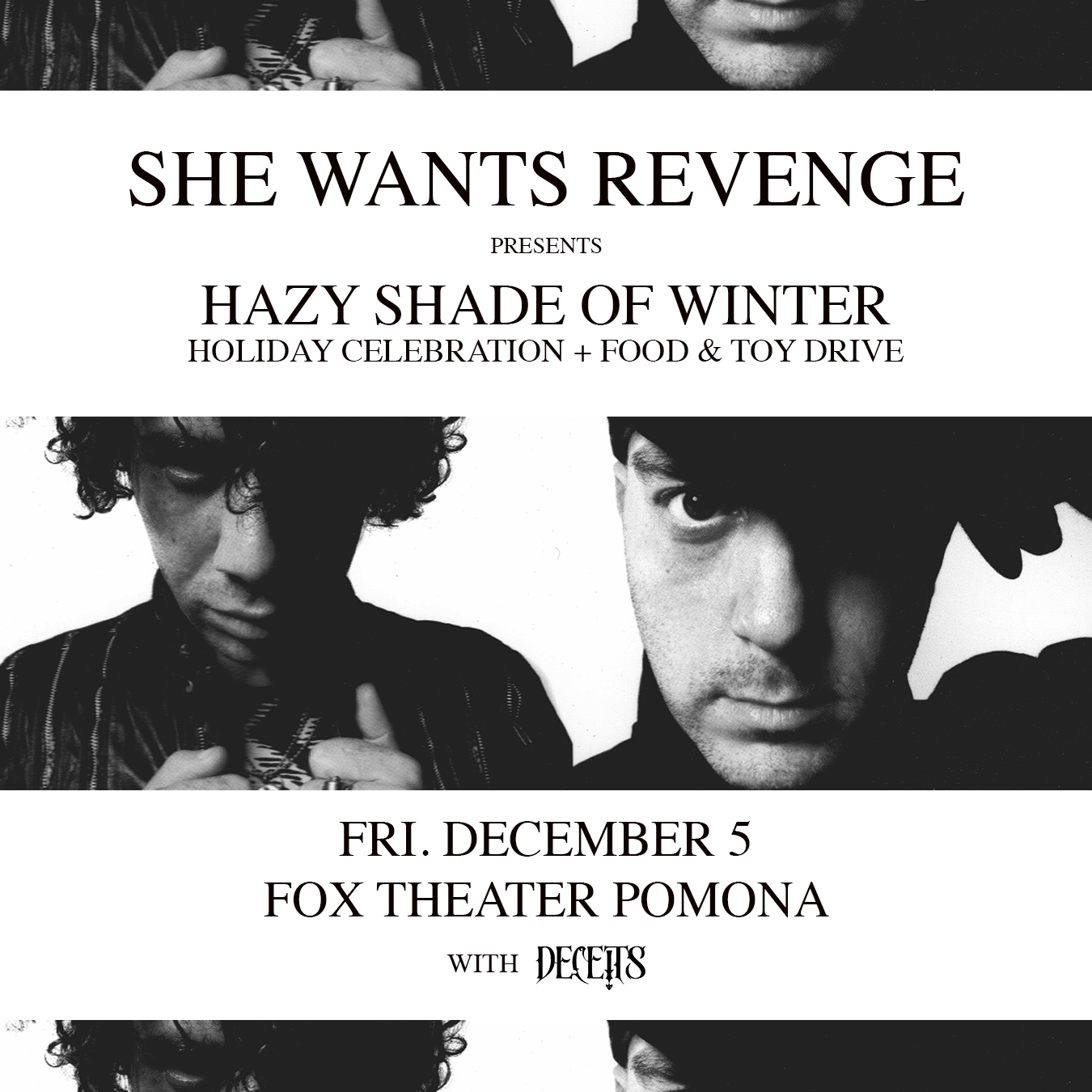 MEMBERS ONLY: She Wants Revenge at the Fox Theatre on December 5