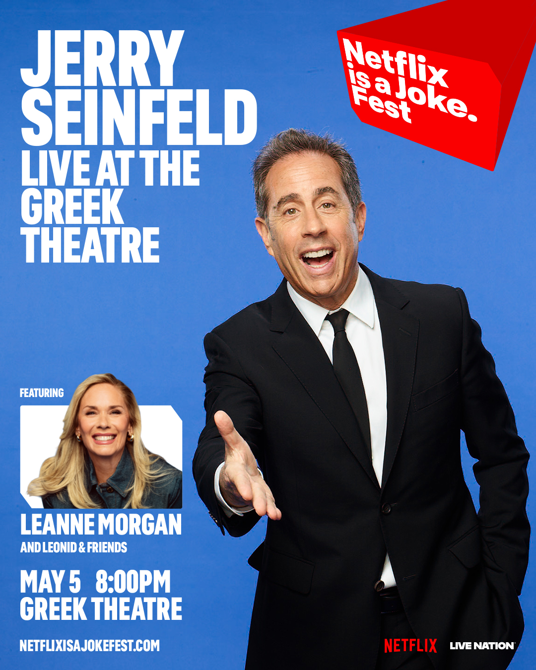 Jerry Seinfeld at The Greek Theatre on Tuesday, May 5