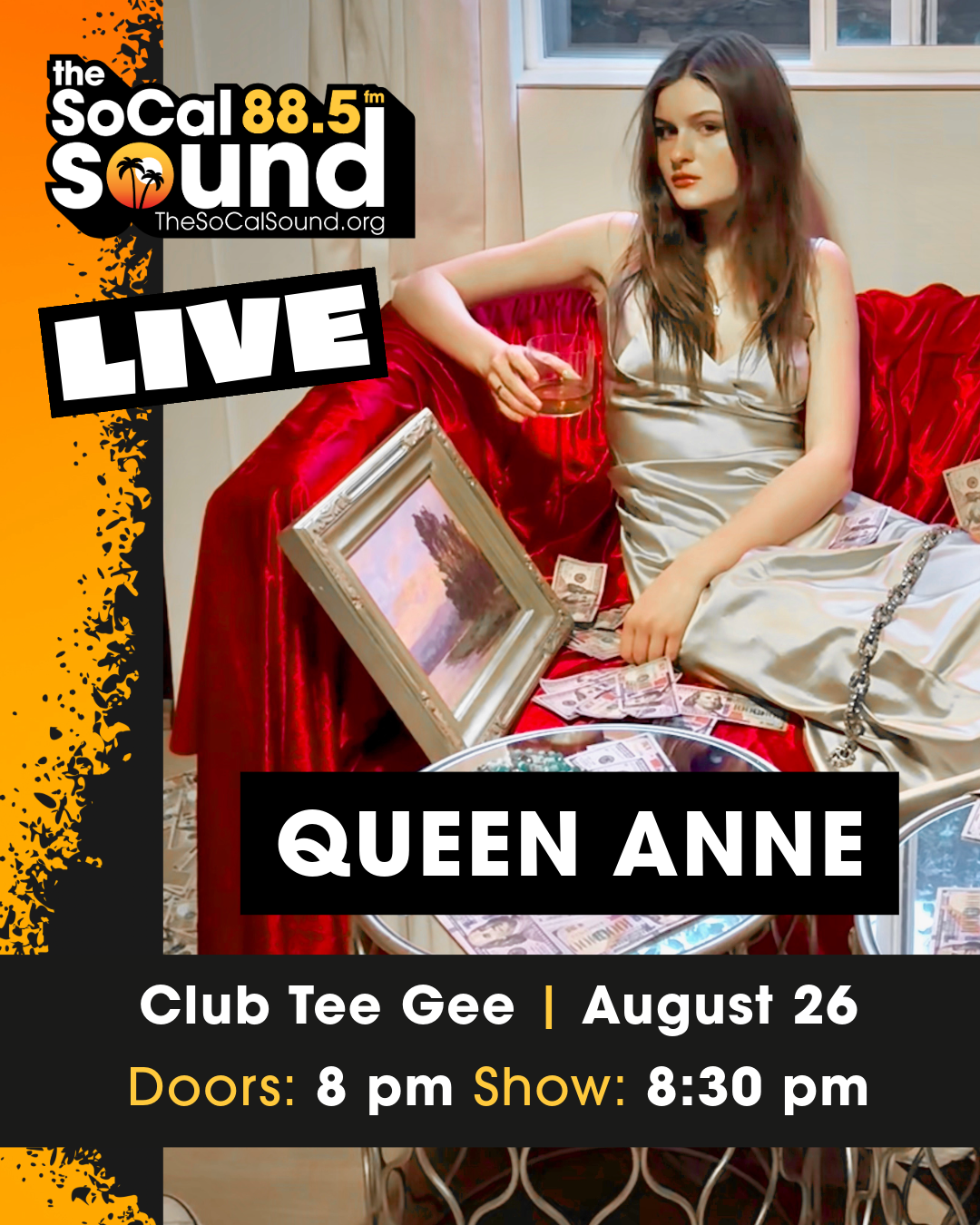 Members Only: The SoCal Sound LIVE with Queen Anne at Club Tee Gee on August 26